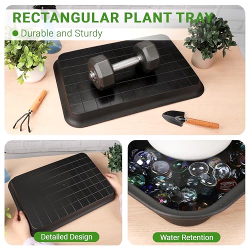 20 Inch Plant Trays (20 Inch / Black)