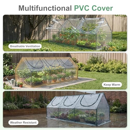 9 x 3 x 3 ft Mini Greenhouse (Transparent / 9 x 3 x 3 ft)