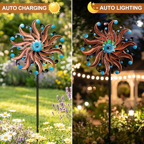 Solar Wind Spinner (Rustic Copper & Turquoise)