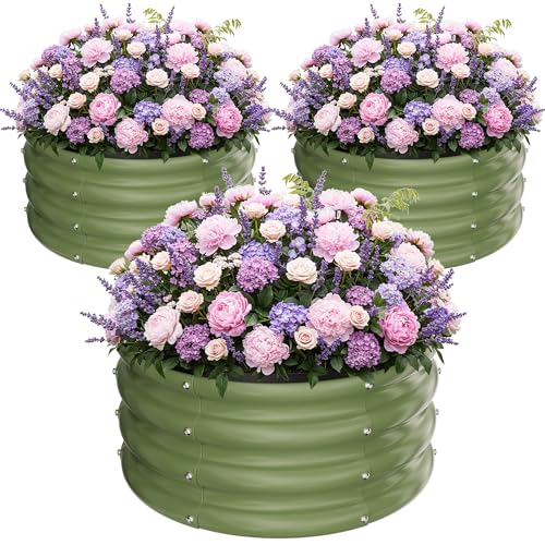 Round Raised Garden Bed (Green)