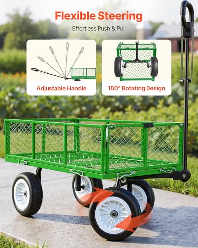 900 LBS Steel Garden Cart (Green)