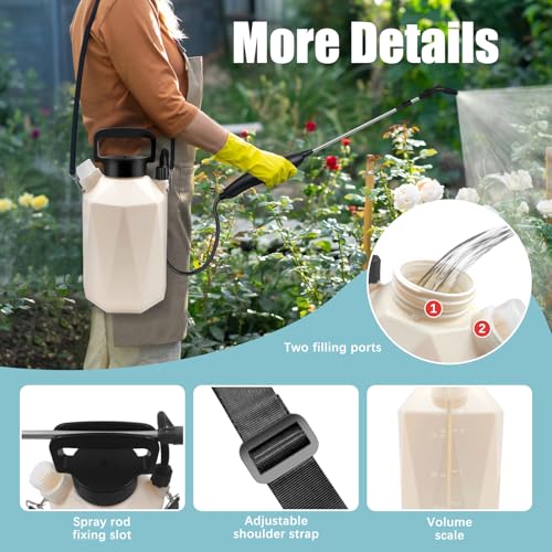 1 Gallon Battery Powered Sprayer (1 Gallon / Beige white)