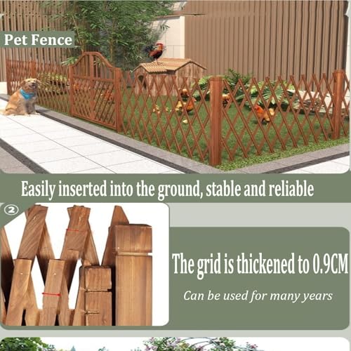 Expandable Wooden Lattice Garden Fence