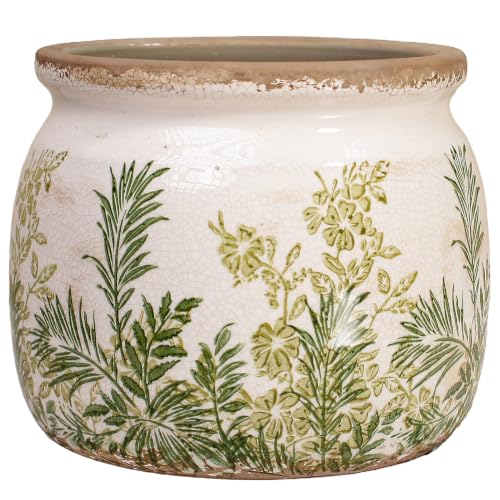 Cottagecore Ceramic Vase & Planter (Cottage Fern / 6.3 in)
