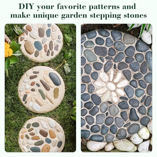 3PCS Round Stepping Stone Mold (10"/3PCS / Black)