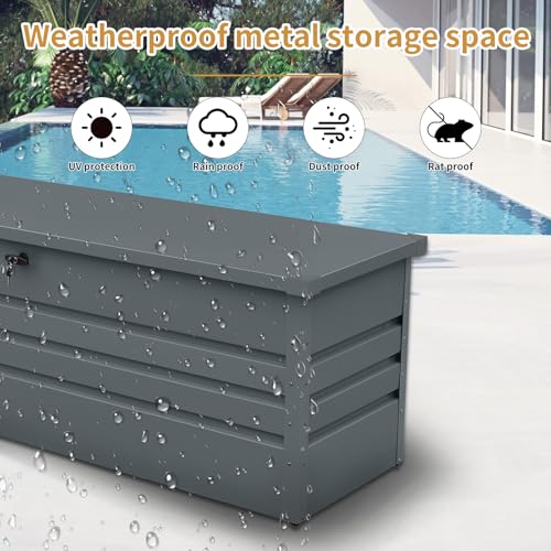 Metal Deck Box Waterproof (72.83"L x 32.28"W x 29.53"H)