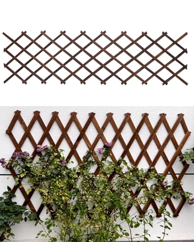 1Pack 35.4inch Wooden Lattice Wall (1 Pack / 1.5 x 7.2 ft)
