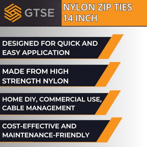 14 Inch Brown Nylon Zip Ties (100 Count)
