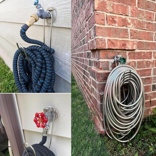 Garden Hose Storage Hook Water Hose Holder Hose Hanger (Matt Black / 5.5'' x 1)