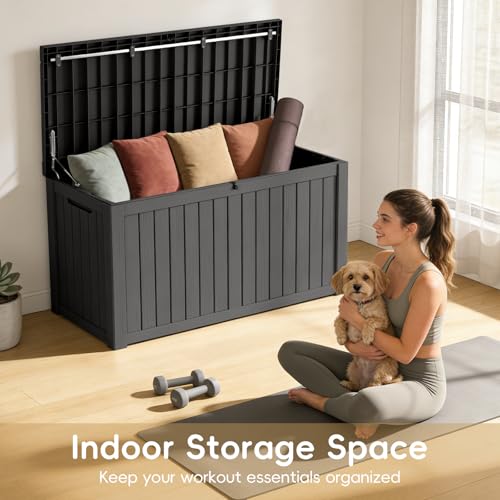 Outdoor Storage Box (Black / 180 Gallon)