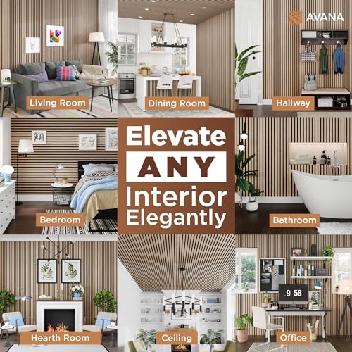 Acoustic Wood Wall Panels (Rustic Oak / 94X11 (4 PCs))