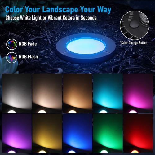 6 Pack Dia. 4 Inch RGBCW Well Lights (Black)