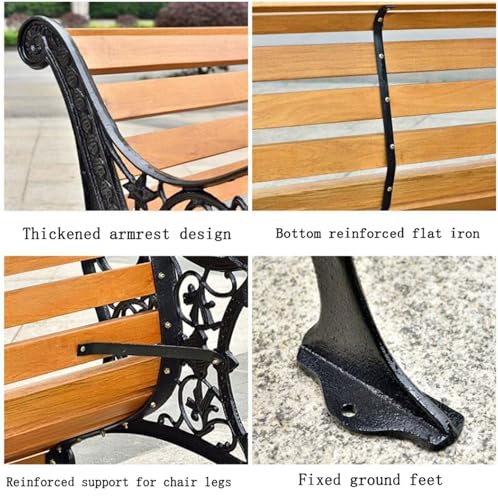 Outdoor Park Garden Bench with Cover