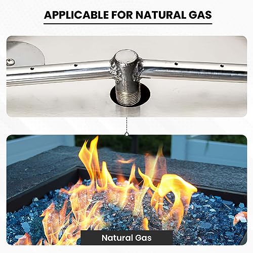Stainless Steel Fire Pit Burner Pan & Ring Pro Kit