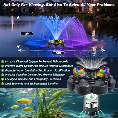 Pond Fountain Aerator (Black E)