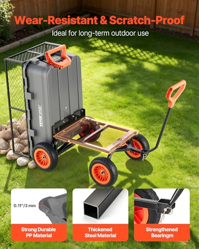 800LBS 7 CU.FT Poly Garden Cart Dump Wagon (Grey01)