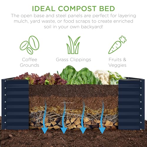 6x3x2ft Outdoor Metal Raised Garden Bed