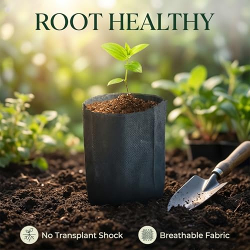 1 4 Gallon 200PCS 6.3×7 Inch Breathable Plant Grow Bags (200 Count)