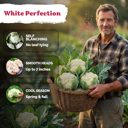 500 Snowball Y Improved Cauliflower Seeds for Planting