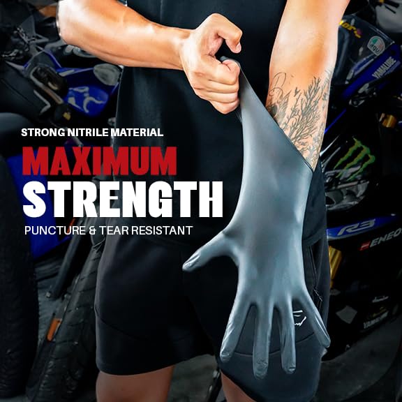 Heavy Duty 6 Mil Black Nitrile Gloves (XX-Large)