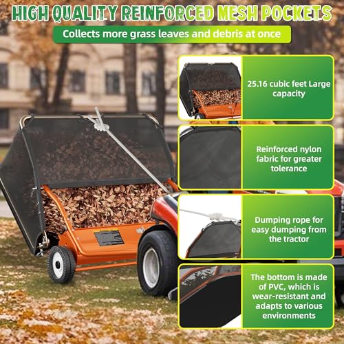 48" Lawn Sweeper Tow Behind (48 inch / Orange)