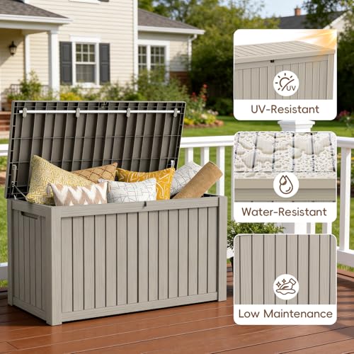 Outdoor Storage Box (Grey / 180 Gallon)