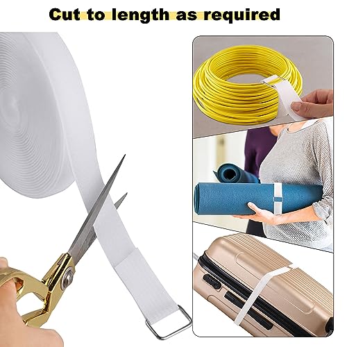 1"x32ft Hook and Loop Straps with 50 Metal Buckles