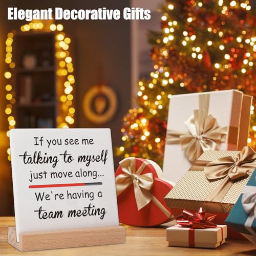 Funny Office Decor Sings White Elephant Gag Gifts for Coworker Valentines Day Teammate Employee (Talking to myself)