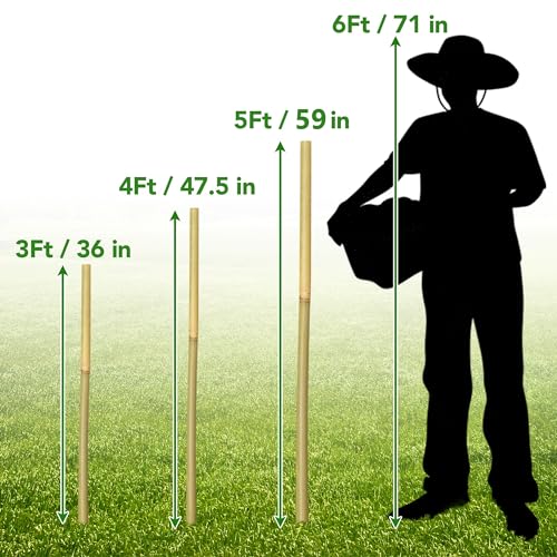 60Pcs Bamboo Stakes for Plant 3 Feet (3ft-60 Pcs)