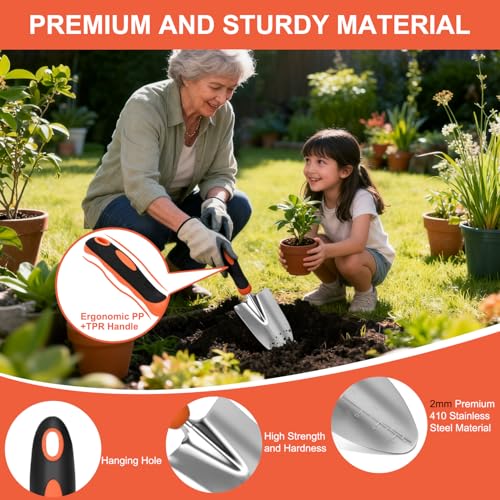 Gardening Tools 9 (9PCS Black Orange)