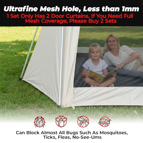 2 Pcs Mesh Door Curtains