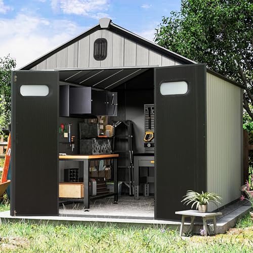 Domi 8x16 FT Resin Outdoor Storage Shed (8x16FT)