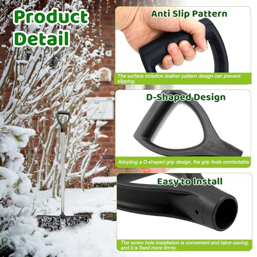D Grip Shovel Handle Replacement (Black)