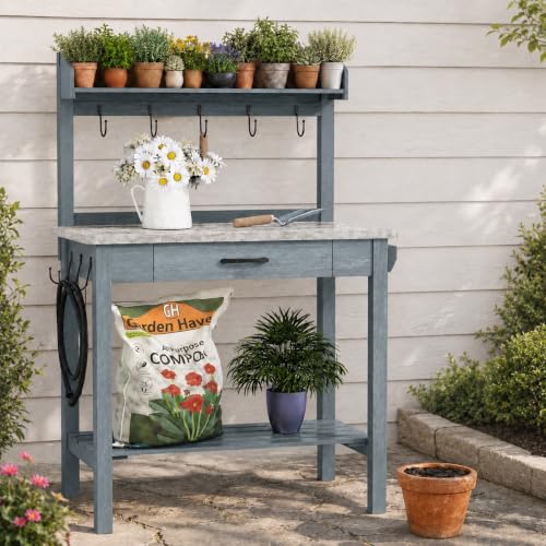 Potting Bench with Storage Drawer