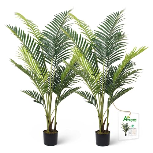 5ft Artificial Palm Tree for Home Decor (Palm Tree - 2 Pack (5ft) / 5ft)