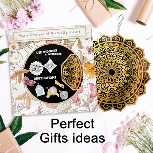 Wind Spinner Mandala Rich Gold‌ (12in / 009-0gold)