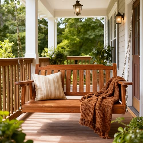 Wooden Porch Swing 2 (Brown)