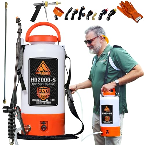 Tools HD2000 S Battery Powered Garden Sprayer 2 Gallon 9 Spray Nozzles (2 Gallon Pro Series)