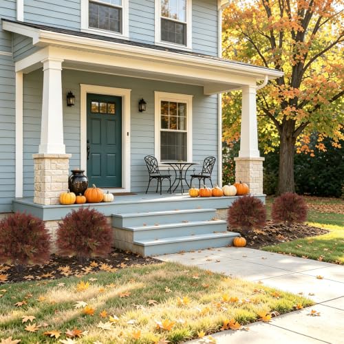 24" Artificial Outdoor Fall Plants (Green Red)