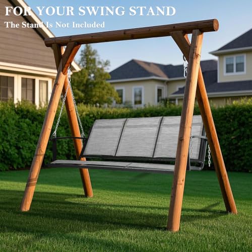Textilene 3 Seat Hanging Swing (Ash Grey)