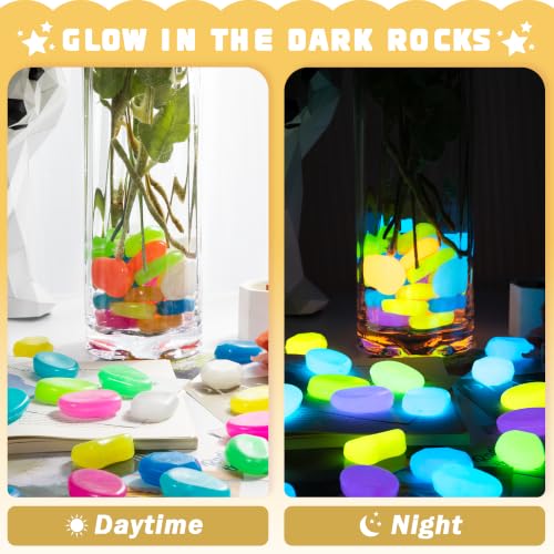 50 PCS Large Glow in The Dark Rocks (Mixed/50 pcs / 3-4.5cm[Large])