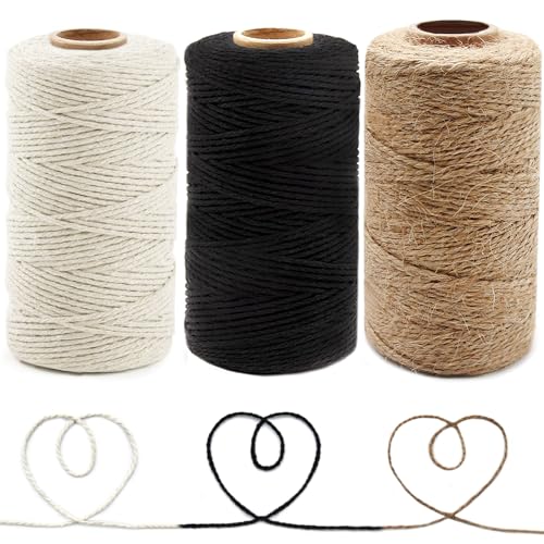 Cotton Twine Natural Jute Packing & Wrapping Twines (984 Foot)