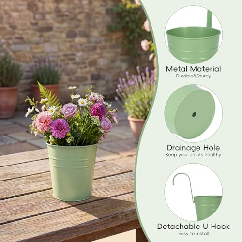 Hanging Flower Pots (Green(5in))