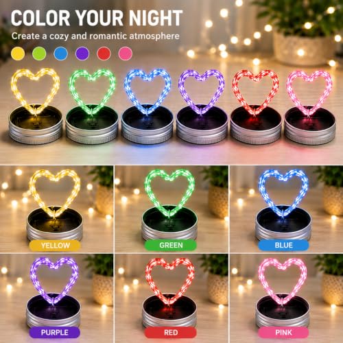 Solar Mason Jar Lid Lights Outdoor 12 Pack (Multicolor)