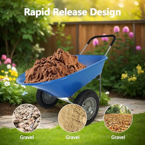 Dual Wheel Wheelbarrow (Blue)