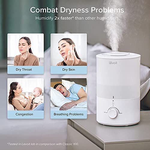 Top Fill 3L Humidifiers for Bedroom with Night Light