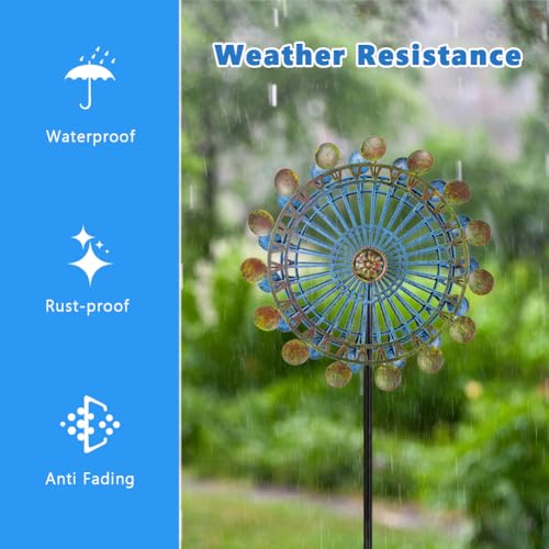 360° Wind Spinners Outdoor (13-Green+Blue)