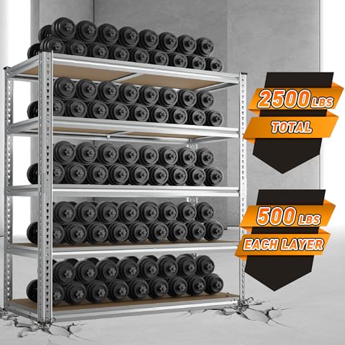 2500LBS Garage Shelving (40"W x 19.7"D x 72"H)