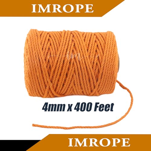 4mm x 400 Feet Orange Jute Rope (400 Foot)