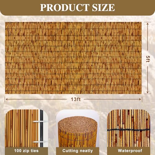 Reed Fencing Rolls (5×12FT / Brown)